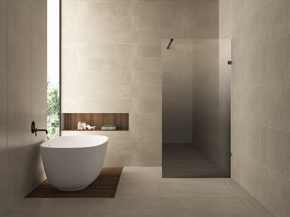 Less inloopdouche rechts 1200 x 2000 x 8 mm nano spiegelrook- naar helder glas/mat zwart