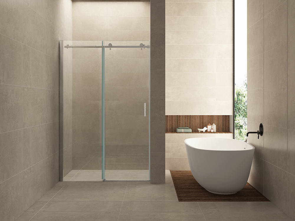 Slide nis schuifdeur 1100 x 2000 x 8 mm nano helder glas/chroom