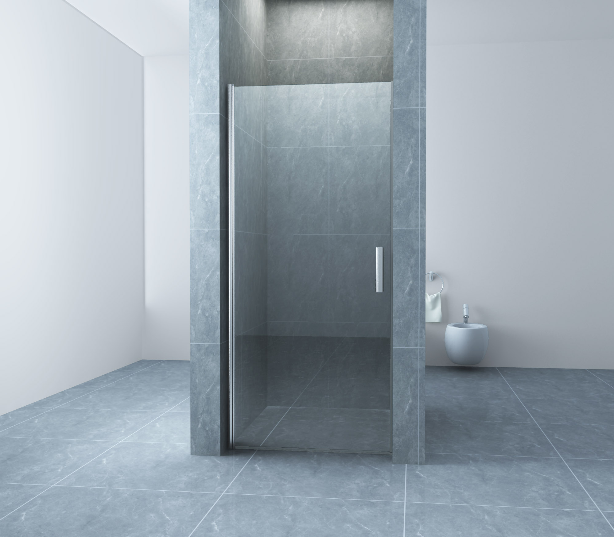 Cerra eco nisdeur 900 x 1950 x 6 mm nano helder glas/chroom