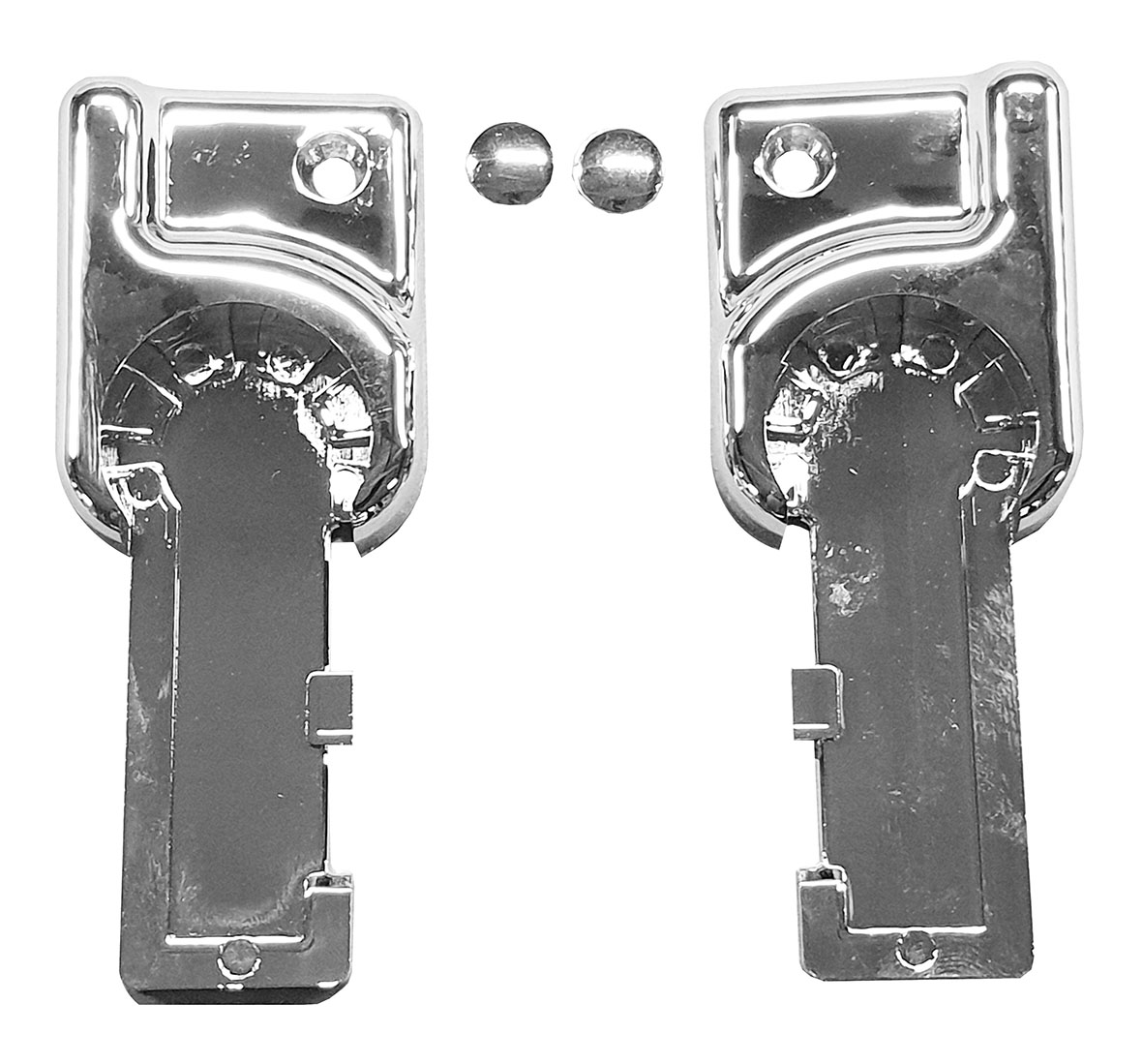 chroom bodemplaat voor profiel swingdeur 20.3840 - 20.3841