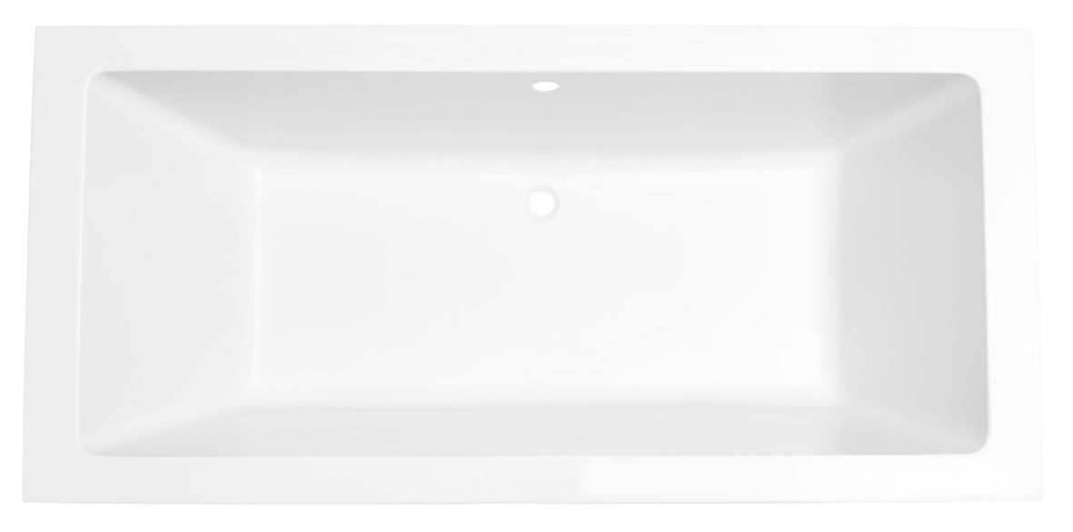 Santino SQ inbouw duo ligbad 180x80x49 cm acryl glans wit