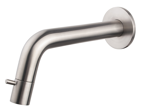 Caral Sophia fonteinkraan inkortbaar met muurbevestiging 1/2" geborsteld staal PVD