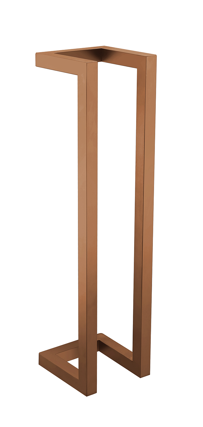 Loft handdoekrek 50 x 12.5 x 12.5 cm geborsteld brons koper PVD