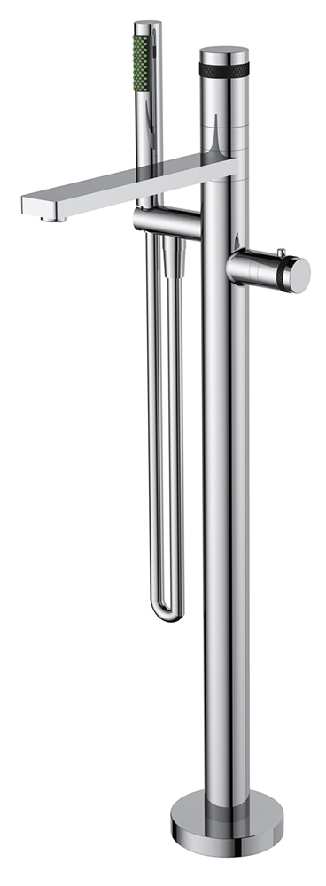 Sphere thermostatische badmengkraan vrijstaand chroom