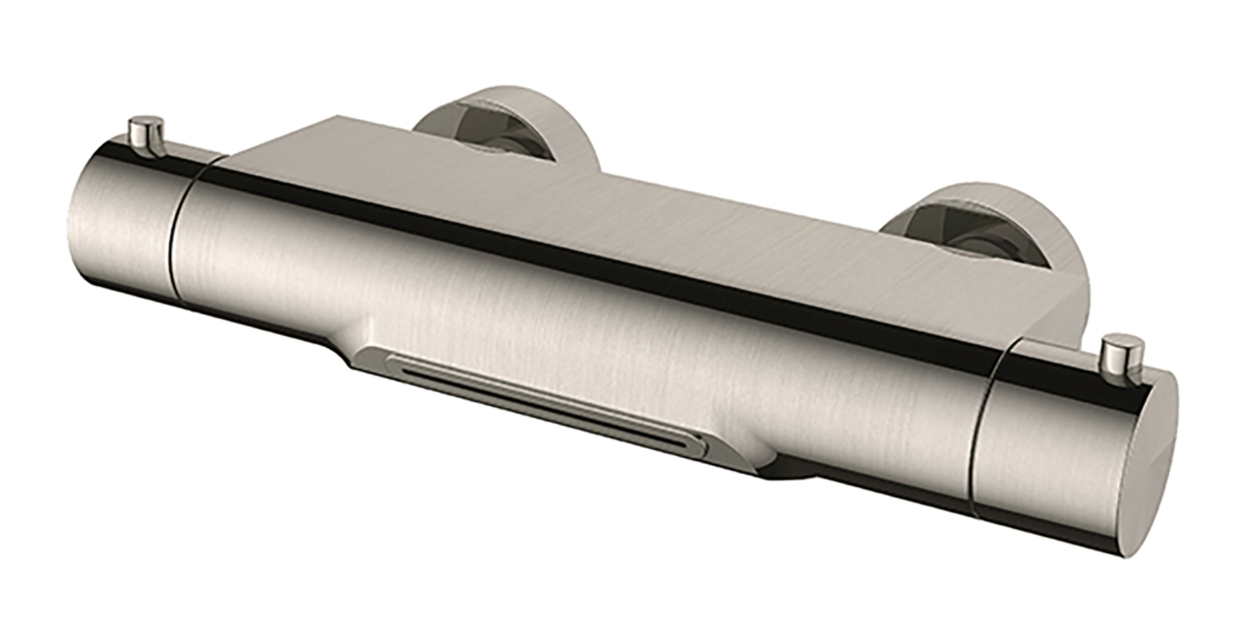 Style thermostatische badmengkraan waterval cooltouch geborsteld staal PVD