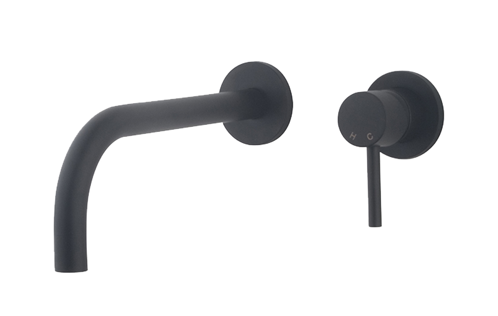 Slim Twenty eenhendel wastafel-afbouwdeel mat zwart