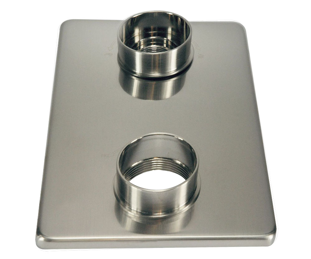 Caral verlengset afbouwdeel 2 weg geborsteld staal PVD