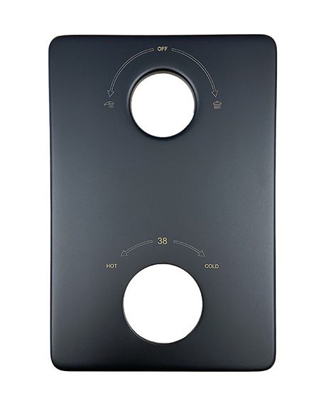 Caral verlengset afbouwdeel 2 weg mat zwart