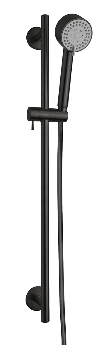 UniMatch Cadans glijstangset compleet met handdouche 3 standen 8 cm mat zwart