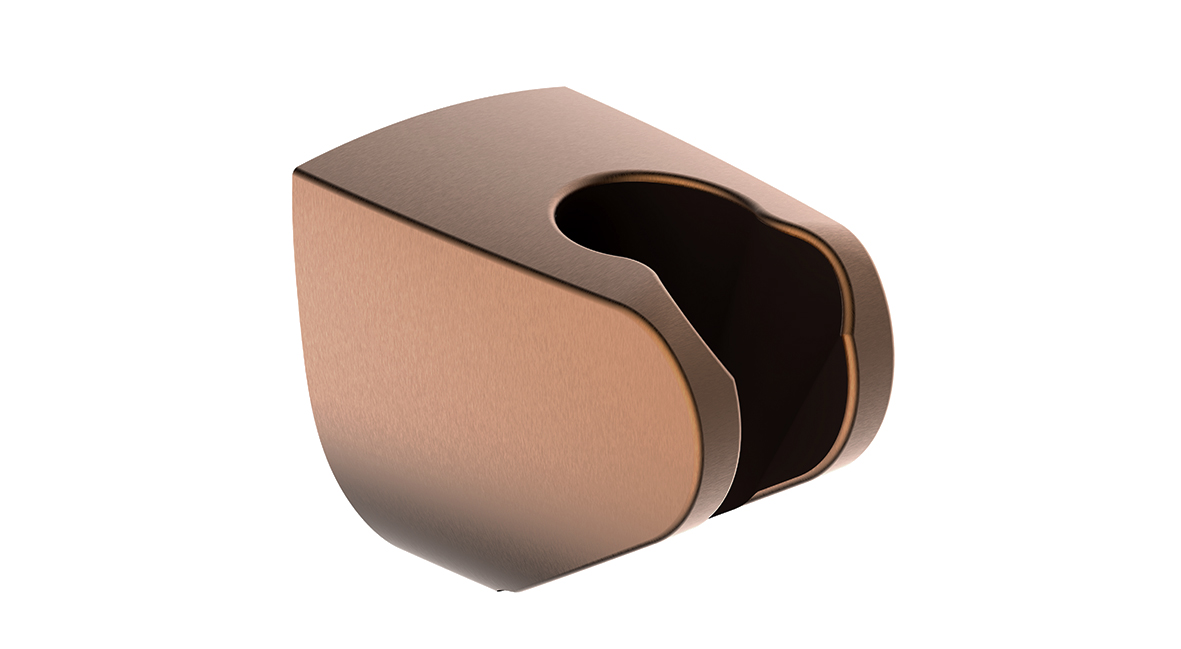 UniMatch wandhanddouchehouder kunststof geborsteld brons koper PVD