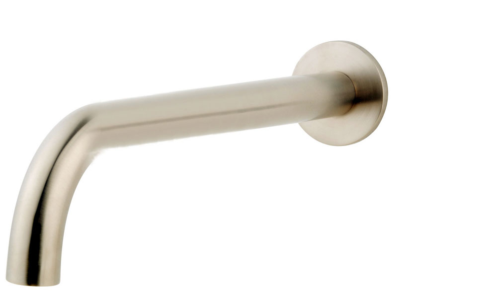 Caral baduitloop rond 30 cm 1/2'' geborsteld staal PVD