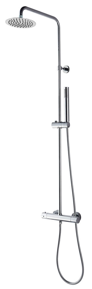 Caralda Eco thermostatische regendoucheset opbouw chroom