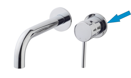 Caral rozet kraangedeelte eenhendel wastafelkraan 65 mm chroom