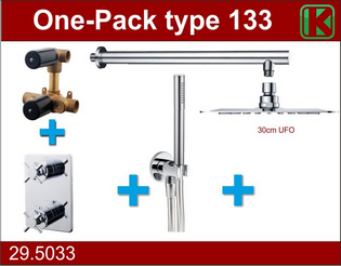 one-pack inbouwthermost.set type 133 CHR (30cm ufo)