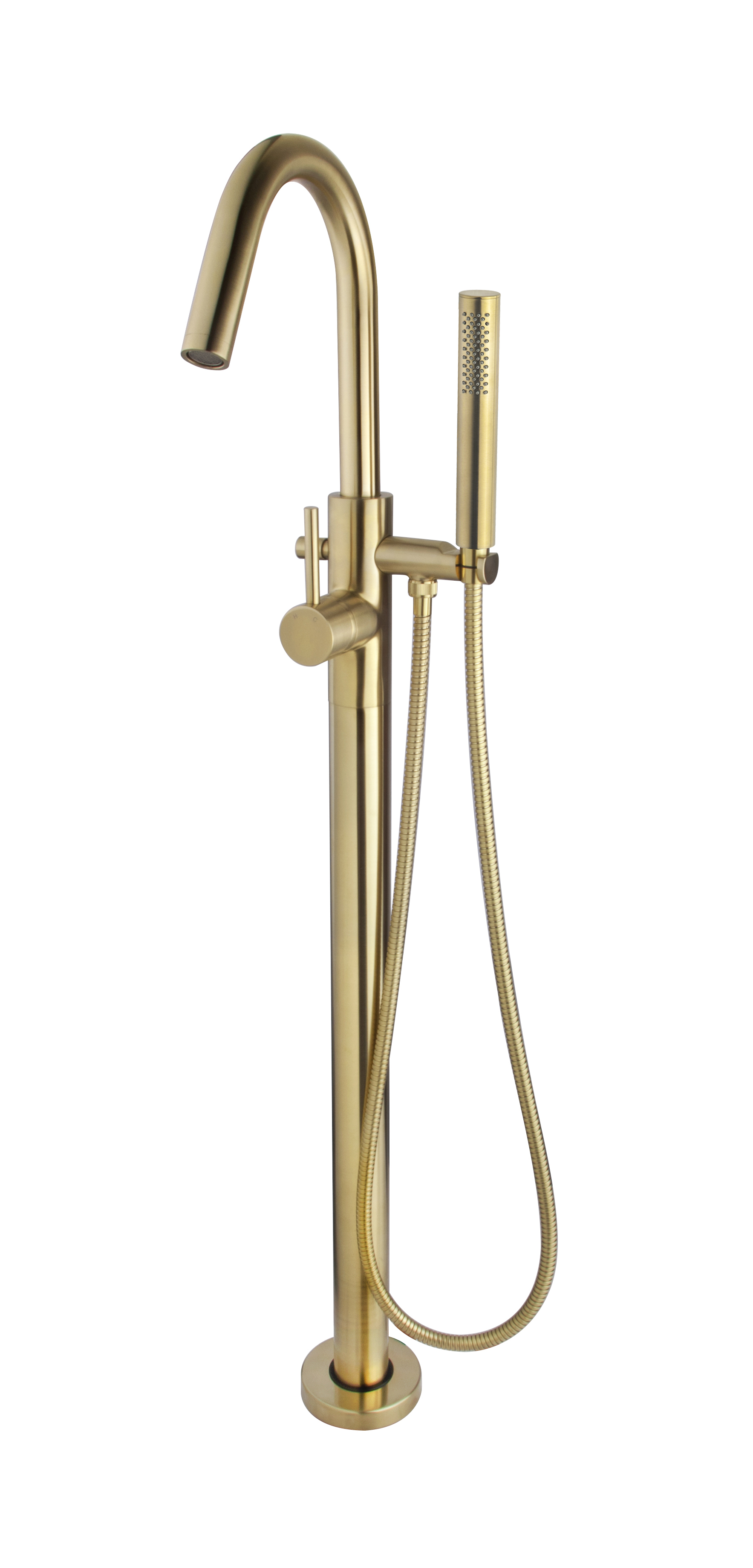 Caral badmengkraan vrijstaand geborsteld messing PVD