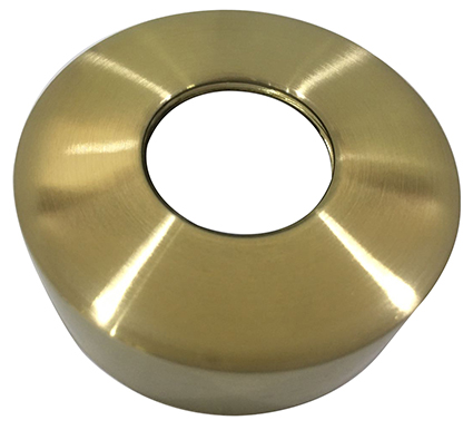 Caral/Cool touch rozet thermostatische badmengkraan geborsteld messing PVD