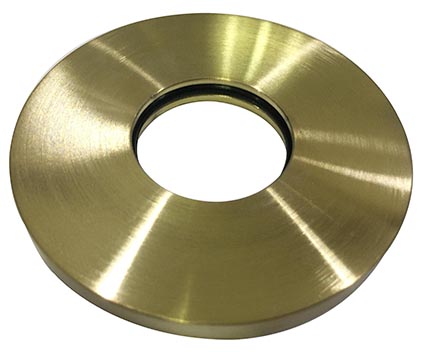 Caral rozet uitloop eenhendel wastafelkraan 65 mm geborsteld messing PVD