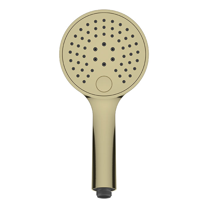 UniMatch handdouche 3 standen 12 cm geborsteld messing PVD