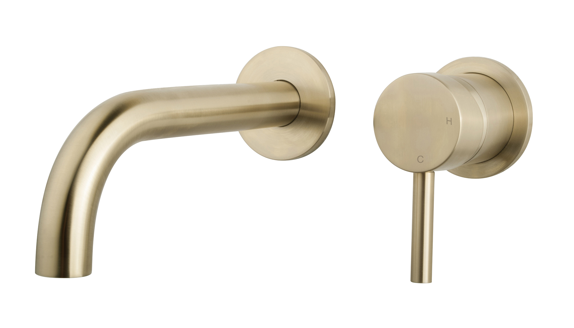 Caral afbouwdeel eenhendel wastafelkraan met coldstart geborsteld messing PVD