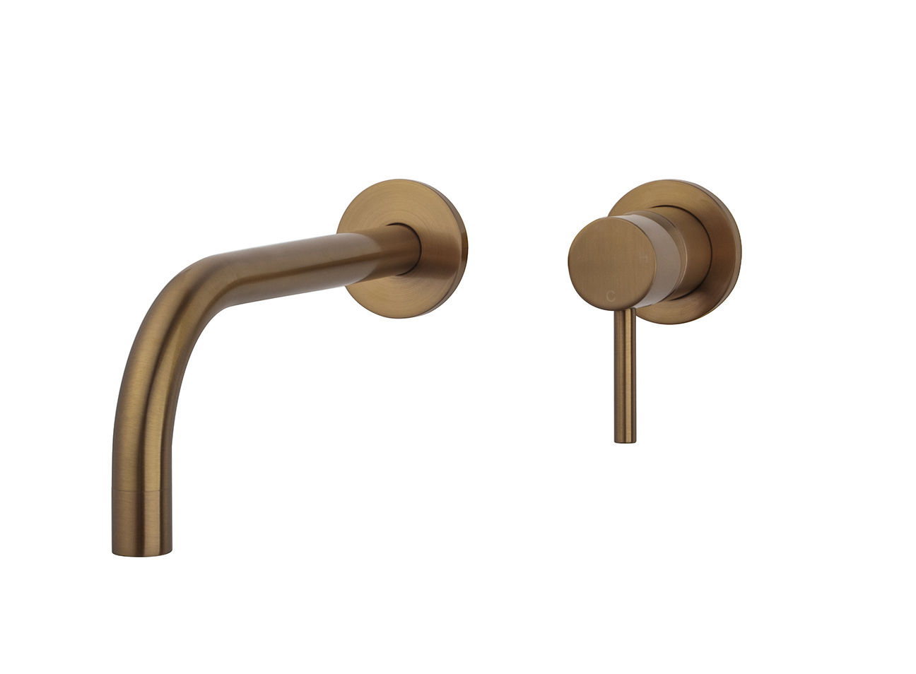 Caral Slim afbouwdeel eenhendel wastafelkraan met coldstart geborsteld brons koper PVD