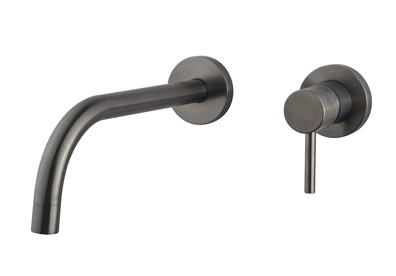 Caral Slim afbouwdeel eenhendel wastafelkraan met coldstart gunmetal PVD