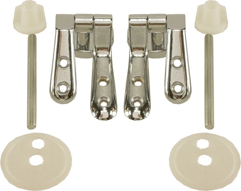 bevestigingset WC zitting hout chroom