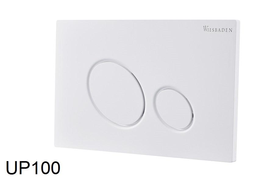 X10 drukplaat voor inbouwreservoir glans wit