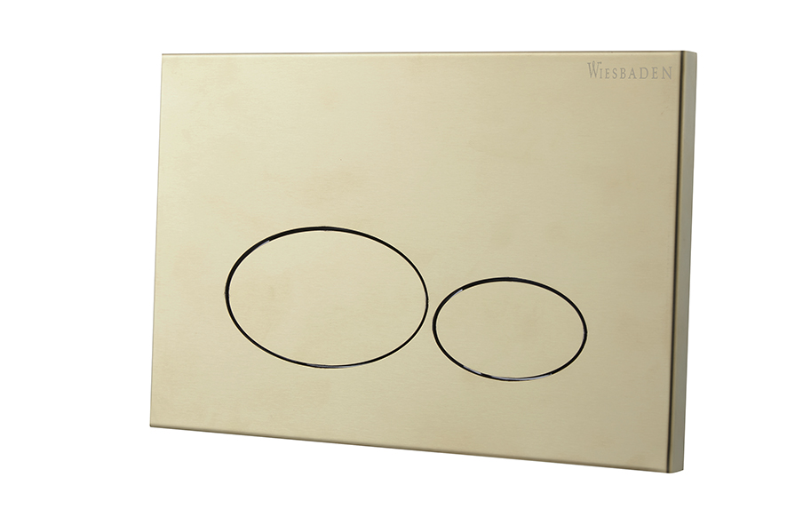 X32 Metal drukplaat voor inbouwreservoir geborsteld messing PVD