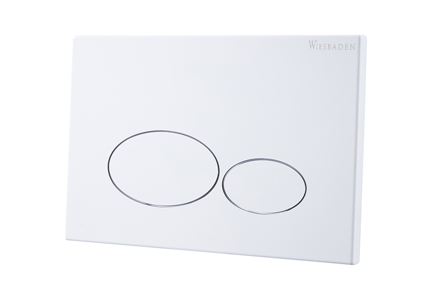 X32 Metal drukplaat voor inbouwreservoir glans wit