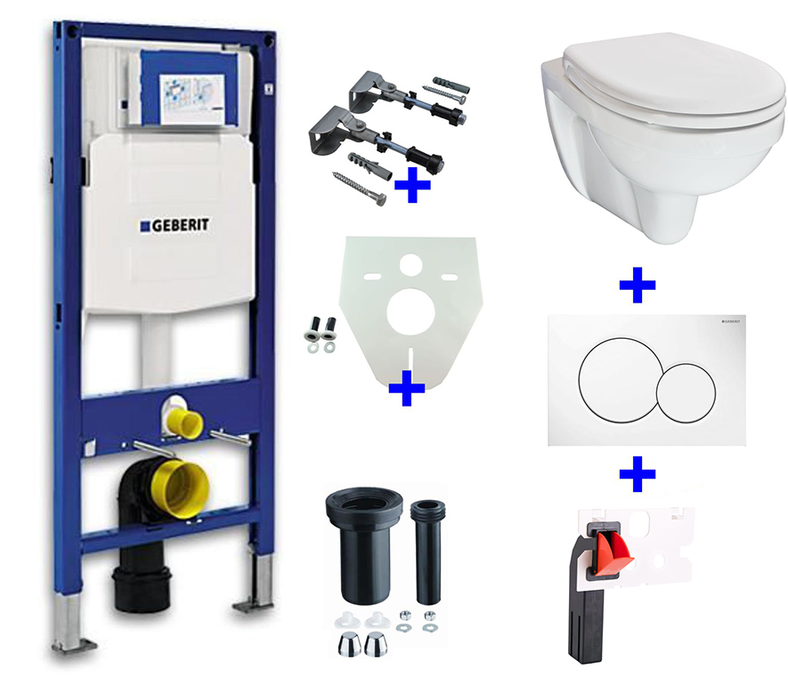 Geberit UP-320 + toiletblokhouder + Trevi O.P. + Sigma 01 wit