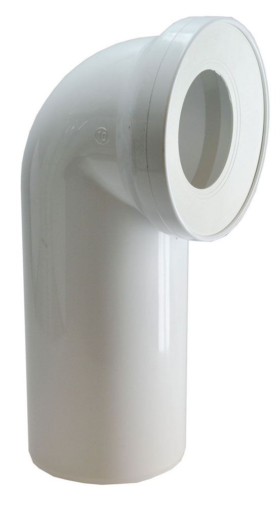 Abu closet aansluitbocht 90 graden 110mm wit