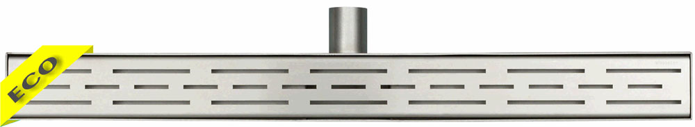 Eco douchegoot met rooster 90 x 7 cm RVS