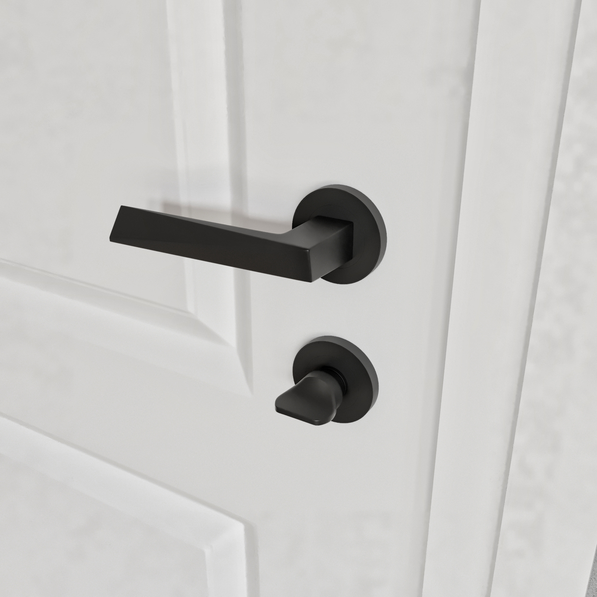 CeraniQ Deurklink Ella Rond Black | WC