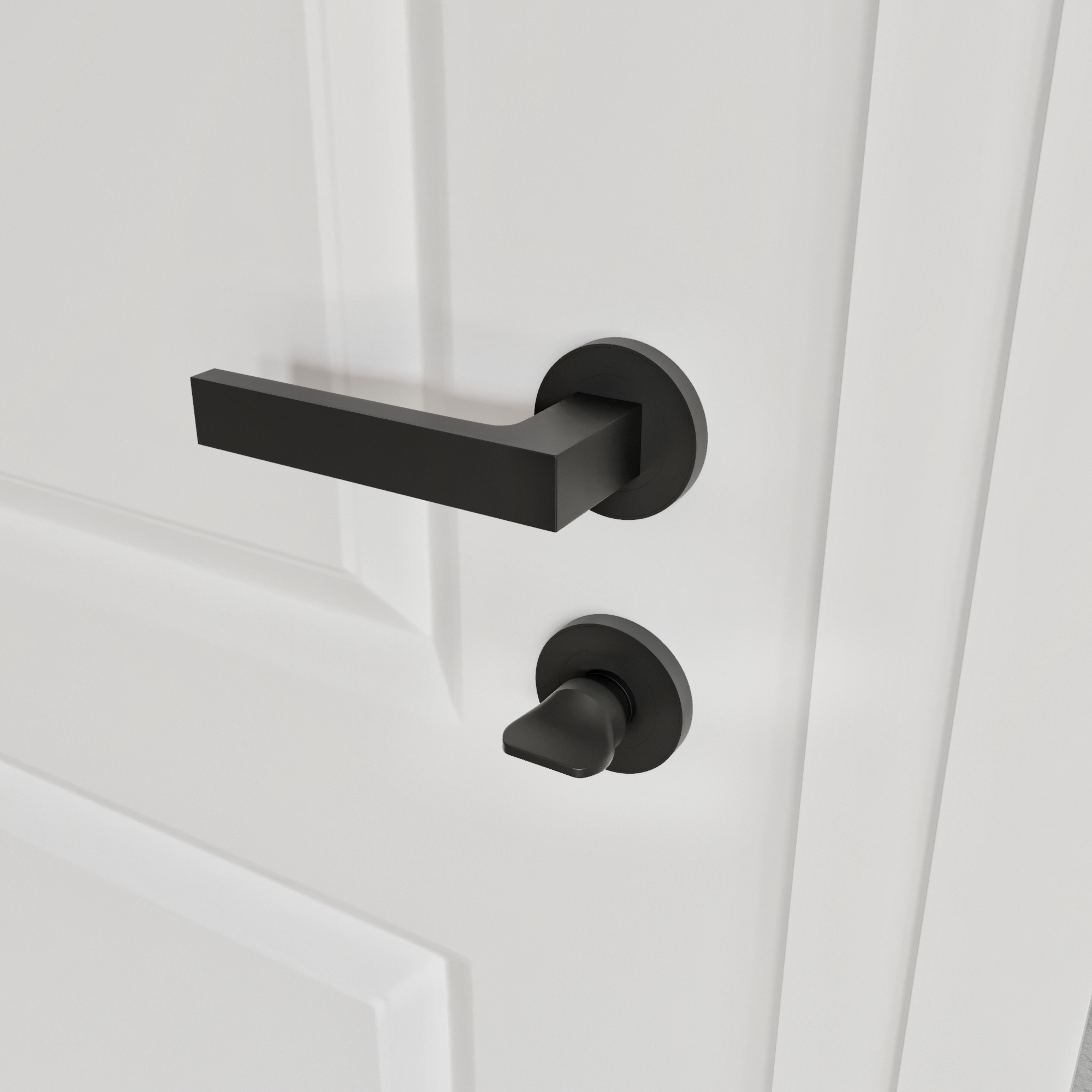 CeraniQ Deurklink Mala Rond Black | WC