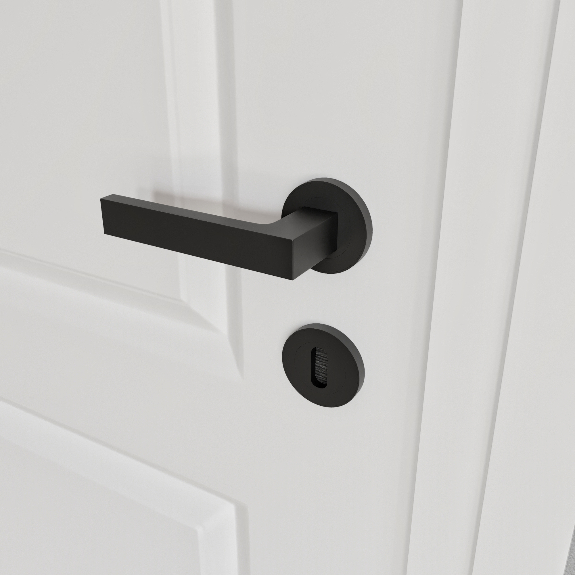 CeraniQ Deurklink Mala Rond Black | KAMER