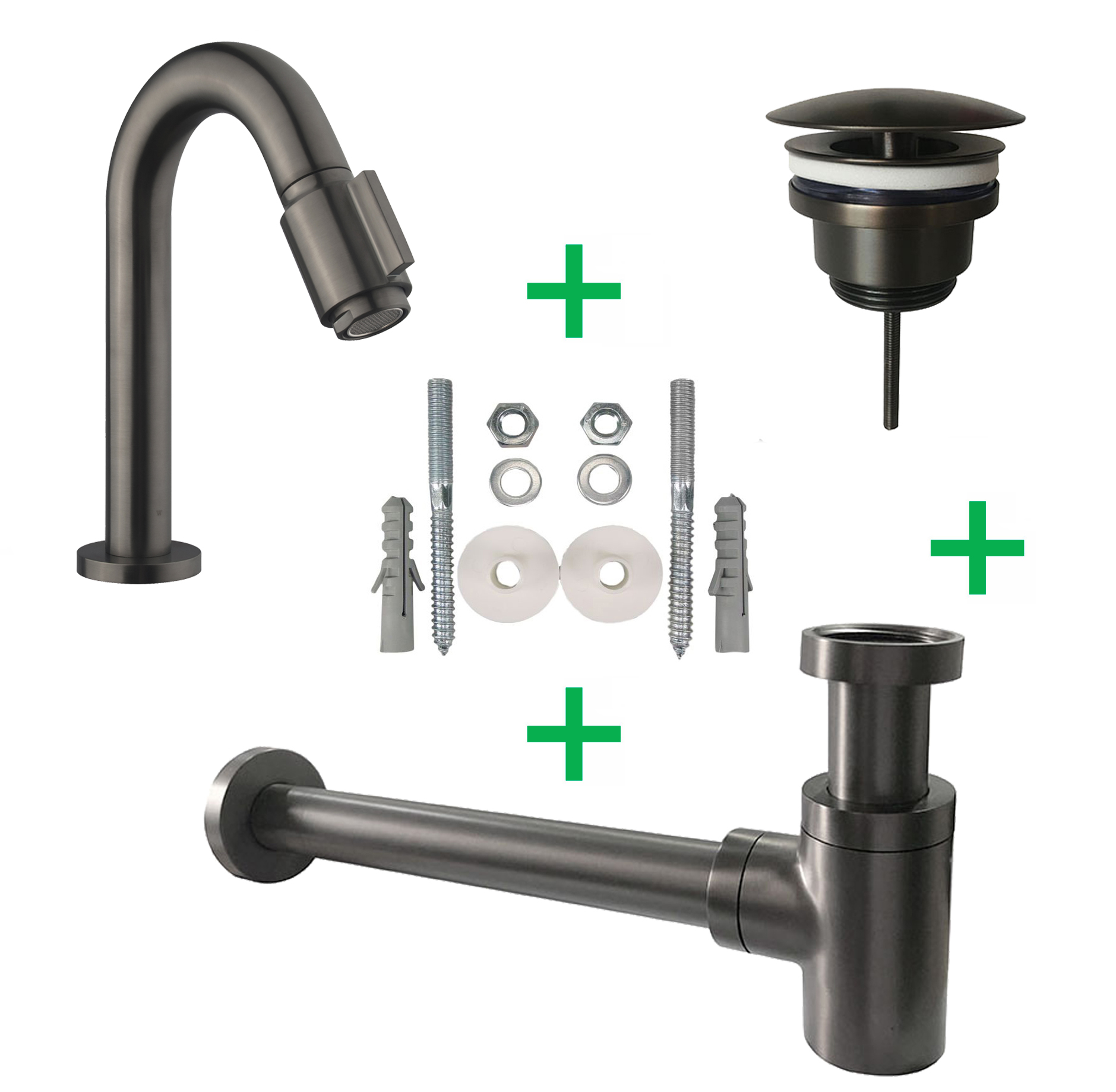 Caral Victoria fonteinkraanset Gunmetal