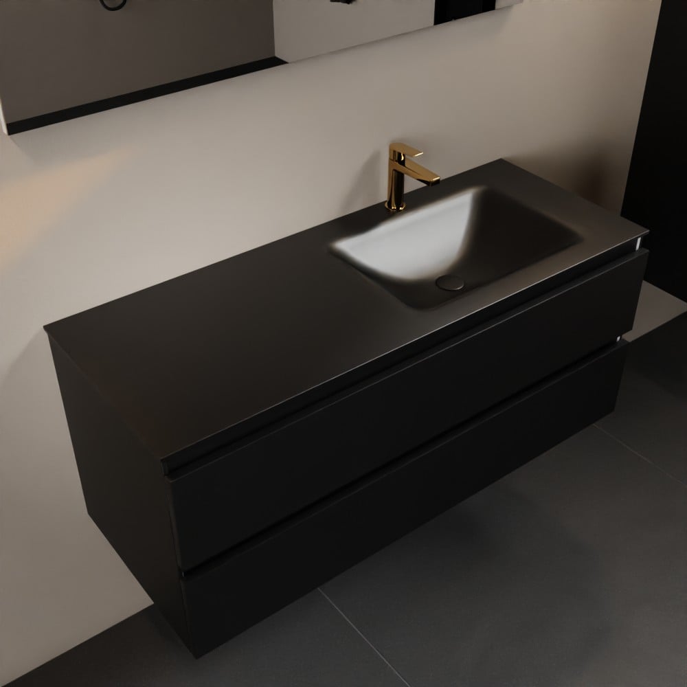 MONDIAZ AIVY 120cm badmeubel Urban, wastafel Urban solid surface rechts 1 kraangat