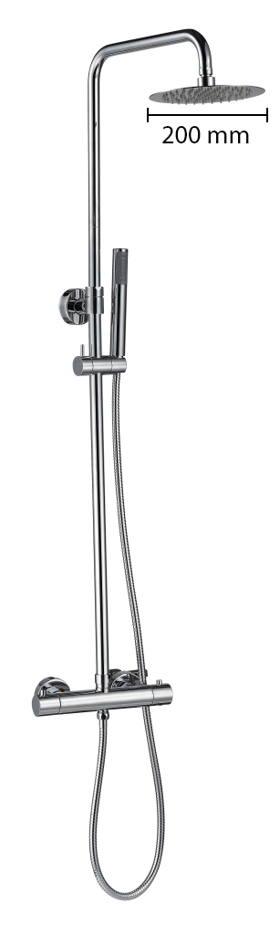 BD - Paris-200 thermostatische regendouche-opbouwset