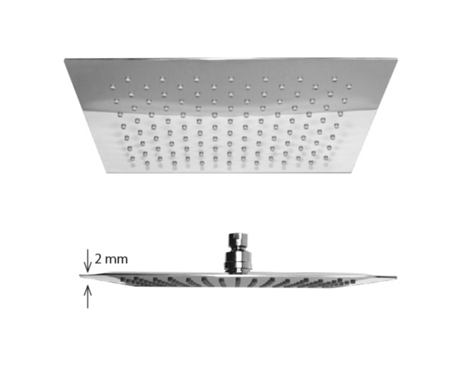 BD - Square-Thin regendouche 200x200 mm dikte 2mm