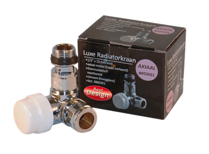 BD - luxe Thermostatische radiatorkraan axiaal 1/2''x15mm