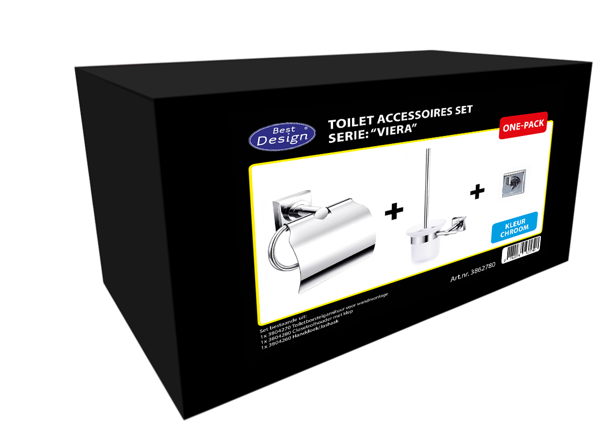 BD - One-Pack toilet accessoires set Viera