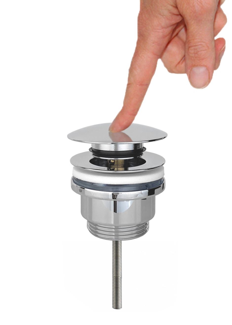 BD - Chrome Laag clic-waste z/overloop 5/4