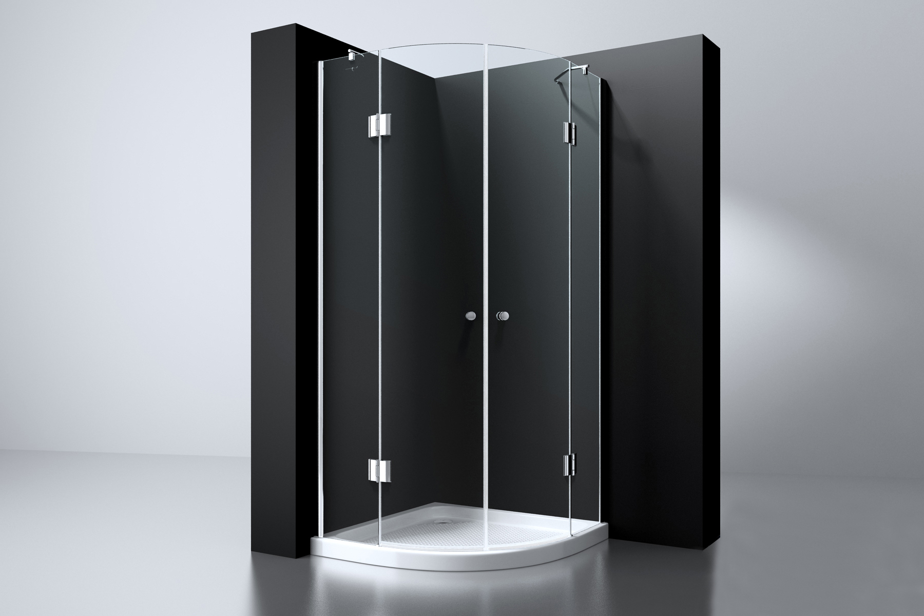 BD - Erico 1/4 rond cabine met 2 deuren 90x90x190cm NANO glas 8mm