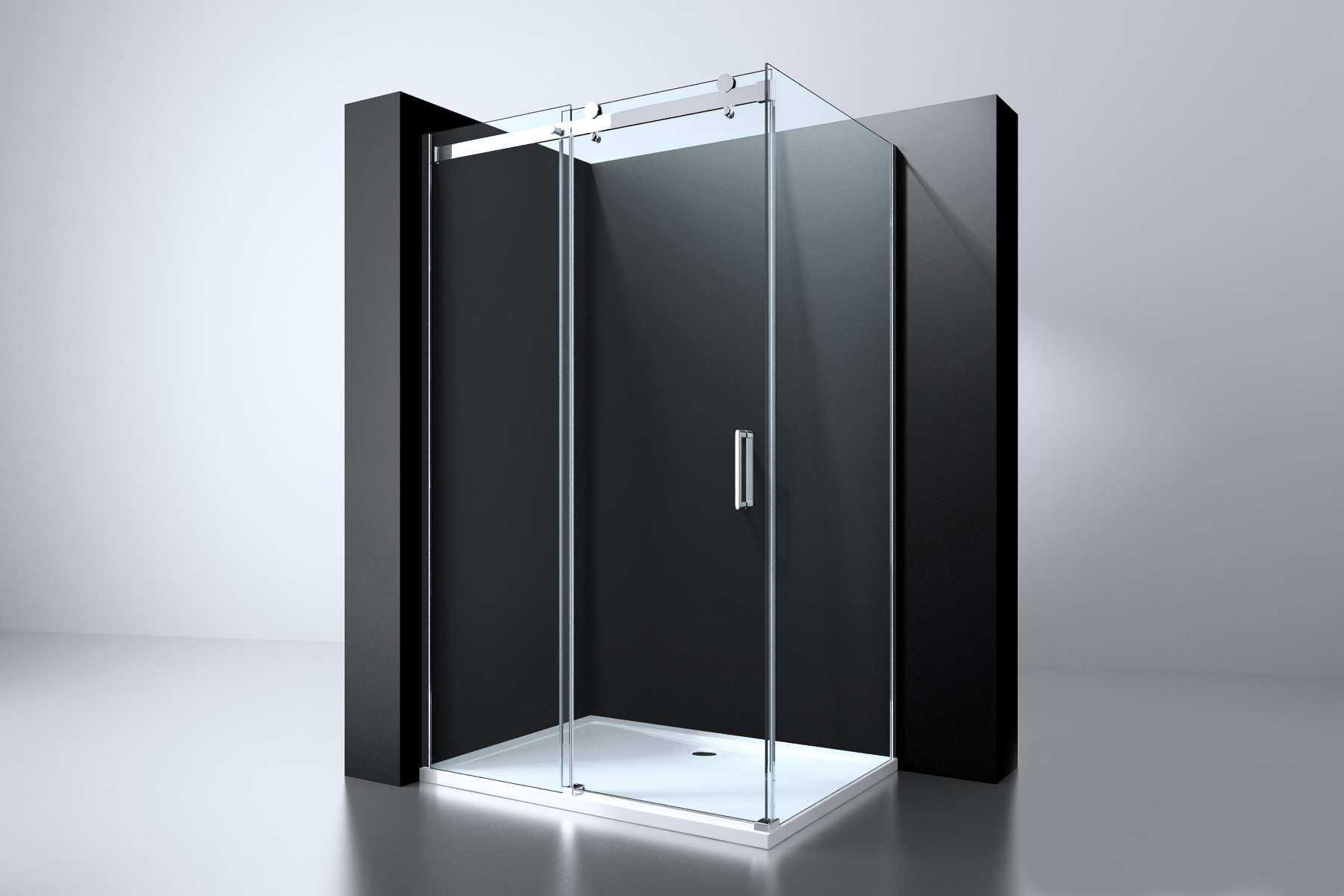 BD - Erico-Rechthoek cabine schuifdeur & wand 120x90x200cm NANO glas 8mm