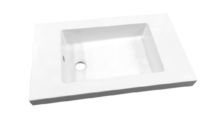 BD - Slim wastafel voor meubel 60 cm (ondiep) 35 cm zonder kraangat