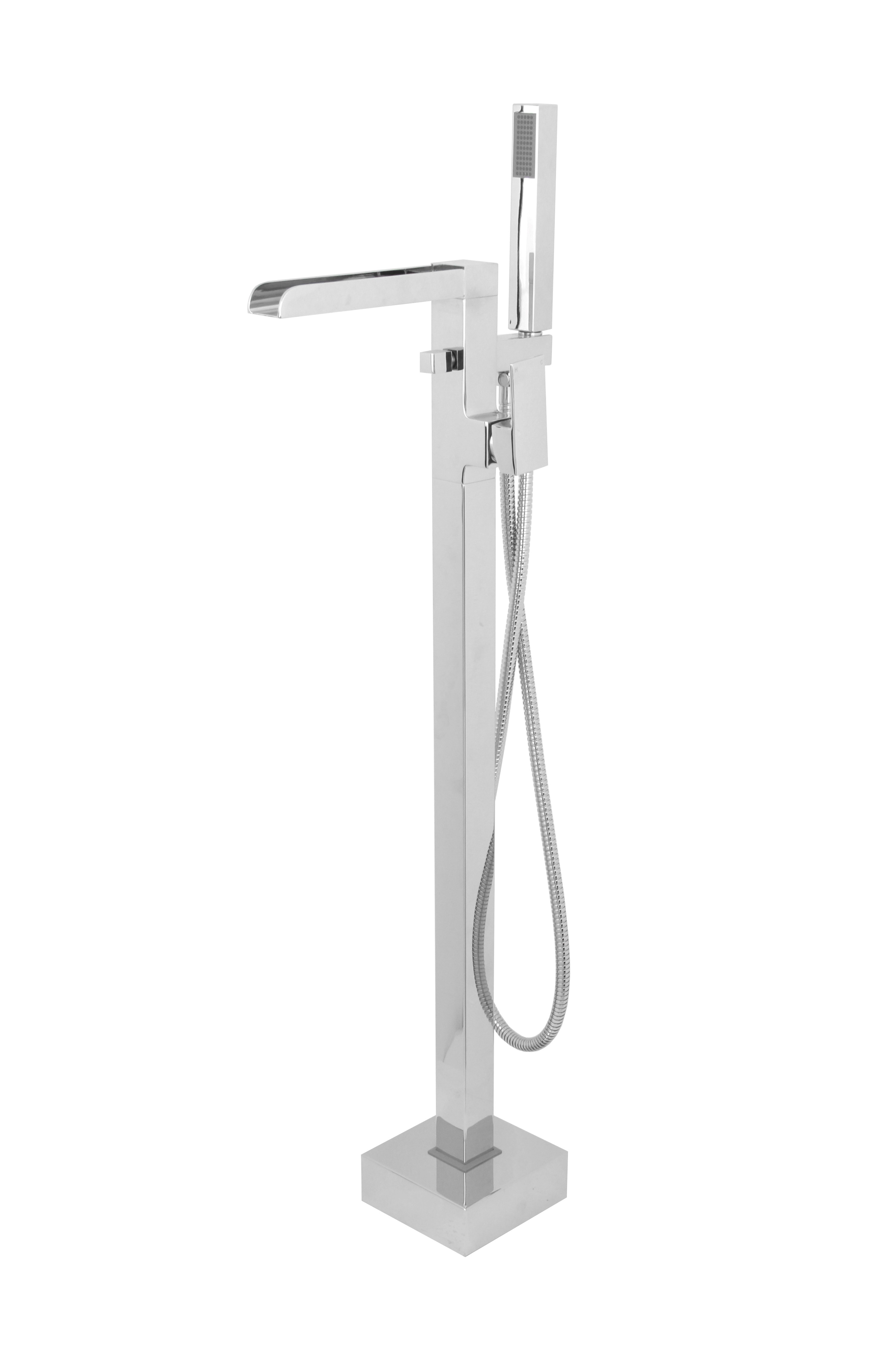 BD - Chrome Ducta vrijstaande waterval badkraan H=92 cm