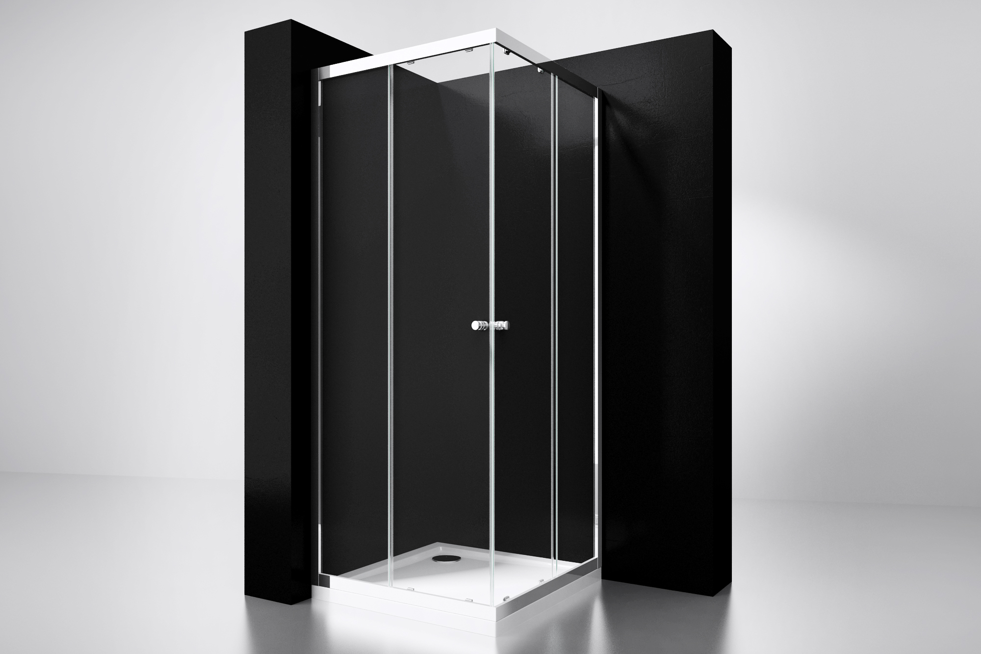 BD - Project douche hoekinstap 80x80x190cm glas 5mm