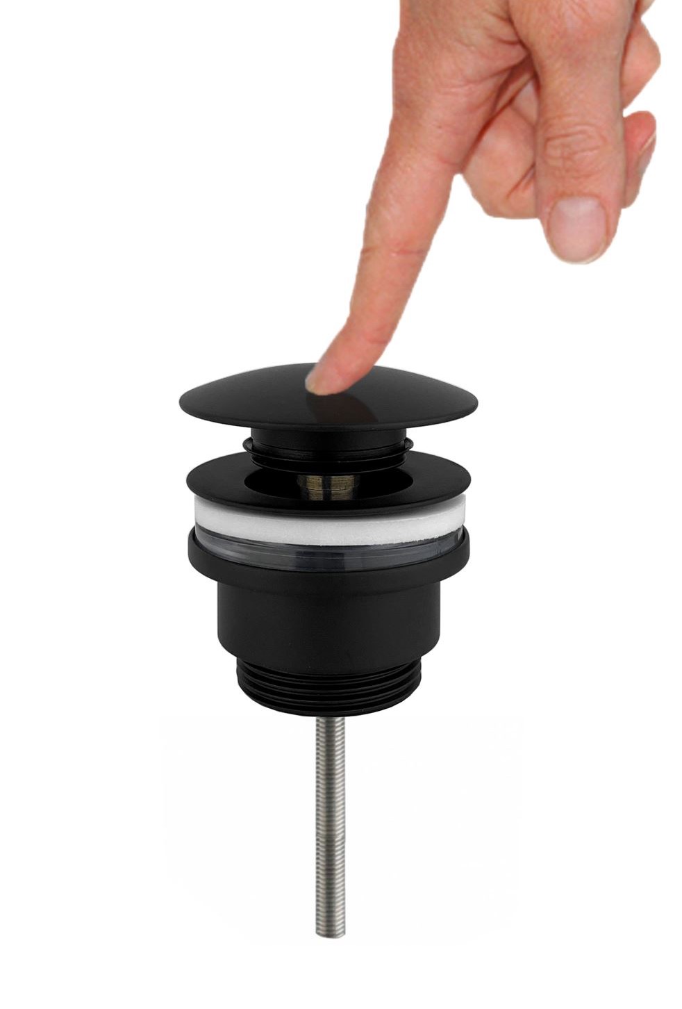 BD - Nero clic-waste z/overloop 5/4 mat-zwart