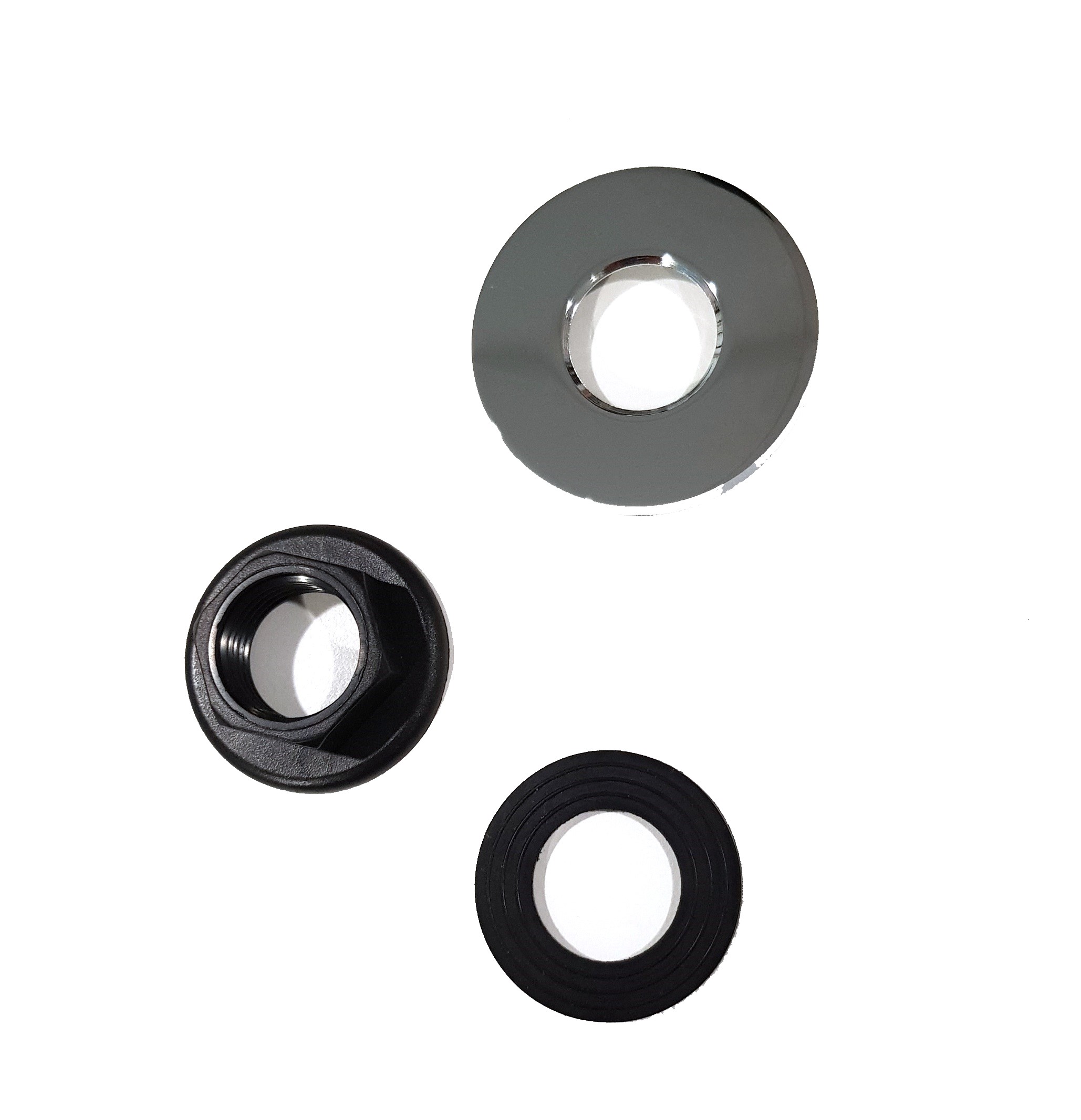 BD - rozet + wartel 1/2 tbv. fonteinkraan chroom