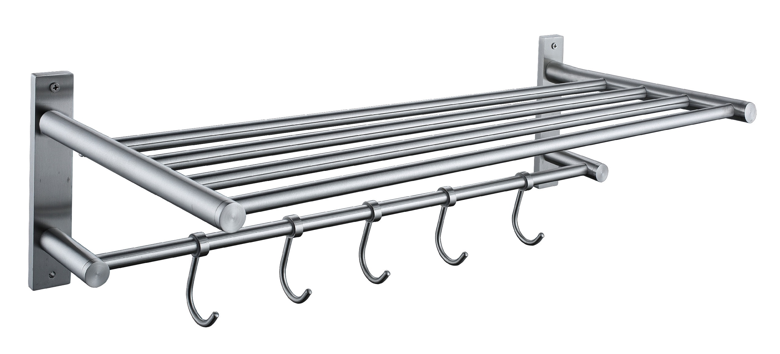 BD - Clips wand handdoekrek incl. 5 haakjes Chroom